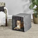 MIDWEST HOMES FOR PETS DOUBLE DOOR 24-INCH DOG CRATE KIT, BUNDLE - BLACK - Like New