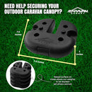 Caravan Canopy Sports 10001200011 Caravan Weight Plates, Black - Brand New