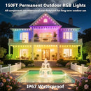 CETELUMA 150FT PERMANENT OUTDOOR RGB LIGHTS IP67 WATERPROOF SMART EAVE LIGHTING - Like New