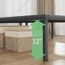 NOVILLA QUEEN BED FRAME 14 INCH METAL PLATFORM N-F10013-Q-BK - BLACK - Like New