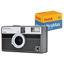 KODAK EKTAR H35N HALF FRAME FILM CAMERA FILM RK0300 - STRIPED BLACK - Brand New