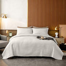 B08DXD4SL1 3-Piece Quilt Sets Shams Straight Line Papyrus Grey Queen - Brand New