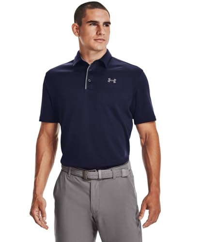 1290140 Under Armour Men's Tech Golf Polo Navy/Graphite M - Brand New