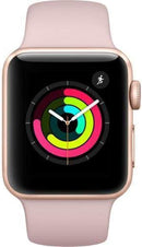 Apple Watch 3 GPS 38mm Gold Alu Case with Pink Sand Band Gold Aluminum - Like New