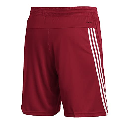 ADIDAS WOMEN'S 3 STRIPE KNIT SHORT GM2493 RED/WHITE  - XL Like New