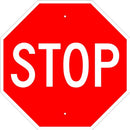 Highway Traffic Supply Stop Sign Road Street Sign Controls Traffic 18" x 18" - Brand New