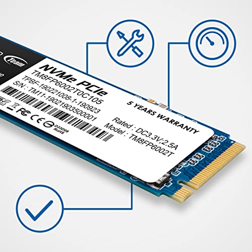 TEAMGROUP MP33 256GB SLC Cache 3D NAND TLC NVMe 1.3 PCIe Gen3x4 TM8FP6256G0C101 - Like New
