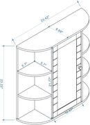 GENERIC BATHROOM MEDICINE CABINET MIRROR 6 OPEN SHELVES 3 SHELVES - WHITE - Like New