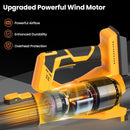 GENERIC CORDLESS LEAF BLOWER WITH 6 ADJUSTABLE WIND SPEED - YELLOW/BLACK - Like New