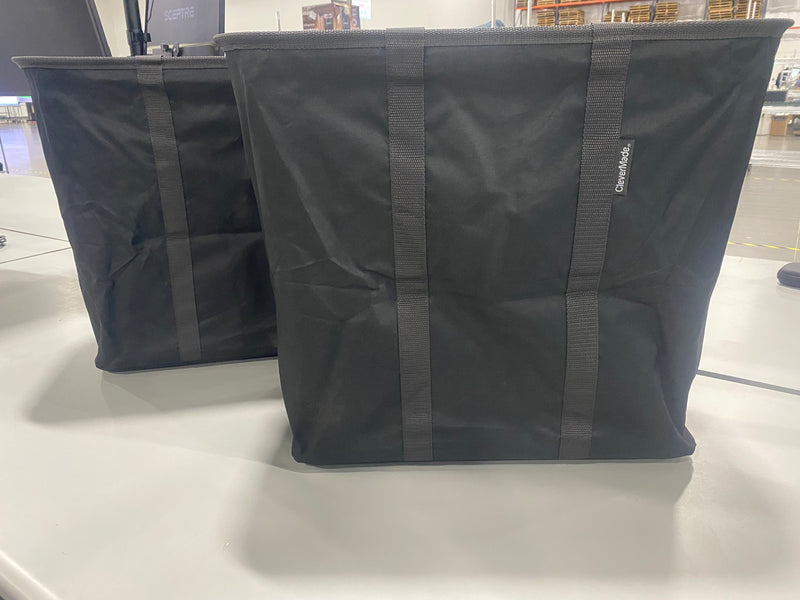 CLEVERMADE COLLAPSIBLE LAUNDRY BASKET - 64L STORAGE ORGANIZATION CONTAINER 2PACK - Like New