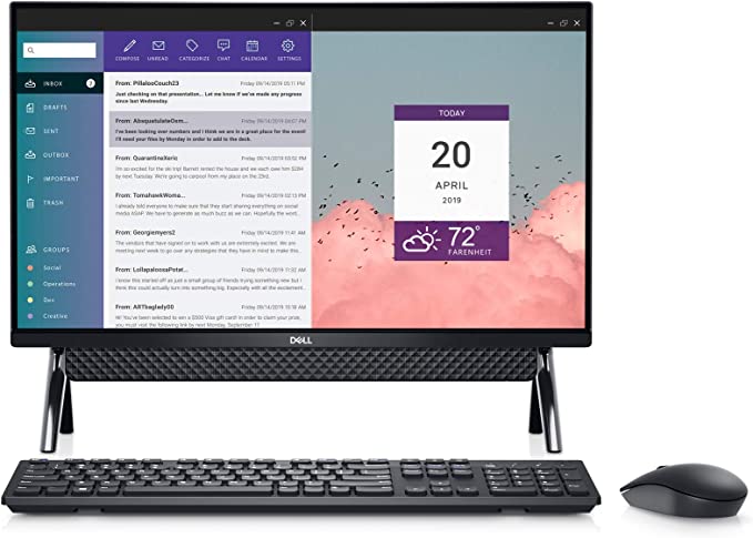 Dell INSPIRON 5490 AIO 23.8 FHD TOUCH I3-10110U 8 1TB HDD i5490-3036BLK-PUS - Like New
