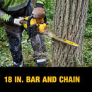 DEWALT 60V FLEXVOLT 18" Brushless Chainsaw - Yellow/Black - Like New