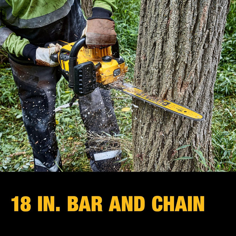 DEWALT 60V FLEXVOLT 18" Brushless Chainsaw - Yellow/Black - Like New