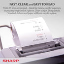 SHARP INK PRINTING CALCULATOR, 12-DIGIT LCD, AC POWERED, OFF-WHITE, GRAY - Like New