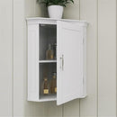RIVERRIDGE SOMERSET CORNER BATHROOM CABINET WITH ADJUSTABLE SHELF - WHITE - Like New