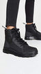 25110033 DR. MARTENS WOMEN COMBS W 6 TIE BOOT FASHION BLACK/BLACK SIZE 10 - Like New