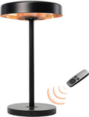 EAST OAK Patio Heater, 1500W Electric Heater with USB Port CTH22001 - BLACK - Like New