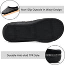 TEMI MENS BEDROOM HOUSE SLIPPERS MEMORY FOAM WARM COMFY SIZE: MEN 9 - BLACK/GRAY - Like New