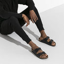 BIRKENSTOCK ARIZONA SMOOTH LEATHER, HOMME SANDALS - SIZE: MEN 10 - BLACK - Brand New