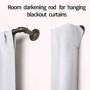 PLESIU N/H 1-Inch Industrial Curtain Rod, 28-48 Inch, Rustic Wrap, Gold Dots - Brand New