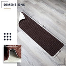 TREADSAFE 8" X 30" (15 Pack) Non-Slip Carpet Stair Treads - BROWN - Like New