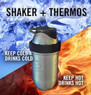 SHAKESPHERE Tumbler STEEL Protein Bottle HOT & Cold 24 oz SSTSMB - Matte Black - Like New