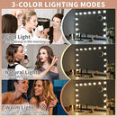 Leishe Vanity Mirror Lights 360 Degree Rotating 15Dimmable Bulbs - Gold - Brand New