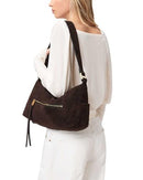 ALLSAINTS VEGA SUEDE SHOULDER BAG - BROWN - Like New