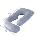 CDEN Pregnancy Pillow J Shaped Full Body 57" Maternity support - GREY Brand New