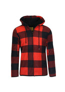 BLUE ROCK GALAXY J. COME MEN'S MODERN FIT PLAID HOODIE, J-8001 - SIZE XL - RED Brand New