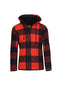 BLUE ROCK GALAXY J. COME MEN'S MODERN FIT PLAID HOODIE, J-8001 - SIZE XL - RED Brand New