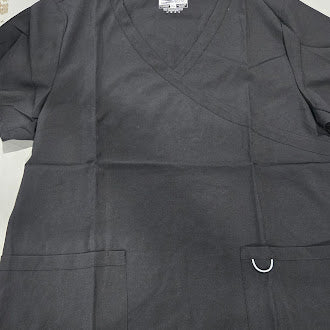 EMPIRE TREND SCRUB TOP, 98% POLYESTER, 4% SPANDEX - SIZE: XL - BLACK - Brand New
