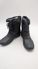 Jousen Mens Snow Boots Lace Up Winter BootAMY691 Size 10.5 - Black - Like New