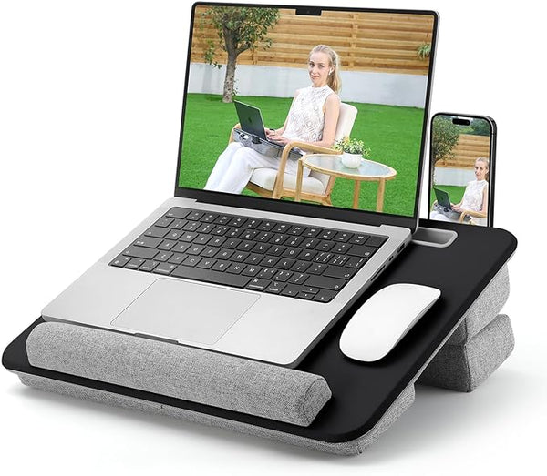 Adjustable Laptop Lap Desk Lap Desk Cushion Storage Function Cubbies LAP01 - Like New