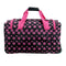 ROCKLAND ROLLING DUFFEL BAG 22" - BLACK PINK DOT - Brand New