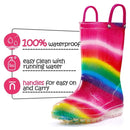 BOCCA KIDS RAINBOW RAIN BOOTS FOR TODDLER GIRLS  - SIZE: YOUTH 1 - RAINBOW - Like New