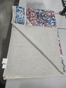 KATHY IRELAND HOME KATHY IRELAND FLANNEL AREA RUG 4FT X 6FT - BLUE/WHITE/RED - Like New