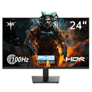 KTC 24" COMPUTER MONITOR FULL HD 100HZ HDR10 FREESYNC HDMI-VGA H24V13 - BLACK - Like New