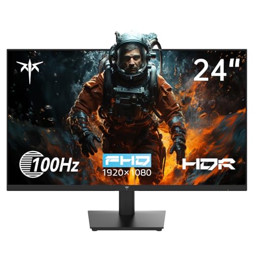 KTC 24" COMPUTER MONITOR FULL HD 100HZ HDR10 FREESYNC HDMI-VGA H24V13 - BLACK - Like New