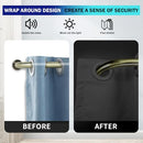 Energy Saving Wrap Around Black Out Return Curtain Rod Set 1" Diameter 48"-84" - Brand New