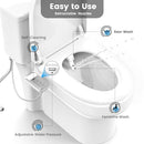 KYUKRI BIDET ATTACHMENT FOR TOILET ULTRA-SLIM NON-ELECTRIC NEW B027 - WHITE - Brand New