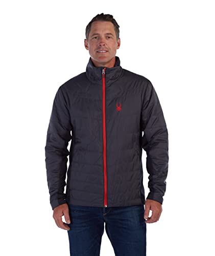 SPYDER MEN'S PEAK ZIP INSULATED MID LAYER PUFF SKI JACKET MEN XL EBONY - Like New