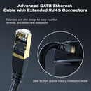 DBILLIONDA CAT 8 ETHERNET CABLE, 100FT 40GBPS 2000MHZ RJ45 LAN CABLE - BLACK - Like New
