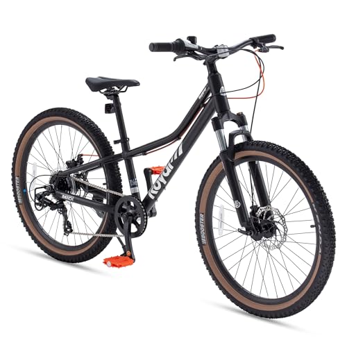 ROYALBABY KIDS MOUNTAIN BIKE ALUMINIUM 24" 1-SPEED/8-SPEED RB24-37 - BLACK - Like New