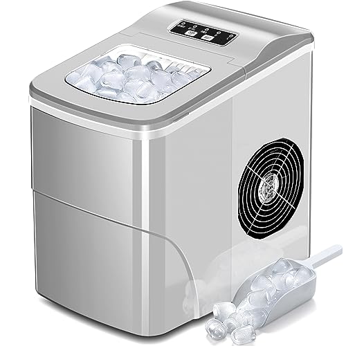 AGLUCKY Ice Makers Countertop with Self-Cleaning, 26lbs/24hrs, 9 Cubes Ready - Brand New