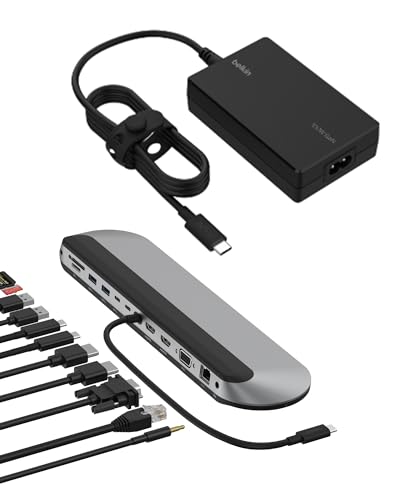 Belkin Connect 11-in-1 USB-C Pro Dock and 100W USB-C GC-Power Adapter Bundle - Brand New