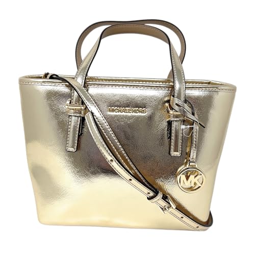 35H3GTVT0M Michael Kors XS Carry All Jet Set Travel Womens Tote, Pale Gold XS - Brand New