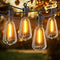 BRIGHTOWN 50FT OUTDOOR STRING LIGHTS 25 LED EDISON BULBS PATIO LIGHTS - BLACK - Like New
