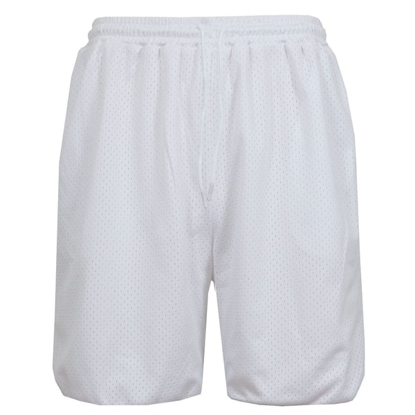 JUMP START MEN'S LIGHTWEIGHT BREATHABLE MOISTURE WICKING MESH SHORTS - M - WHITE - Brand New