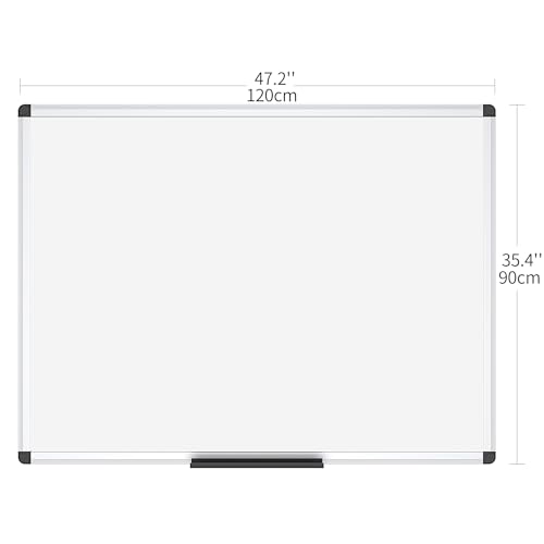 VIZ-PRO Magnetic Whiteboard/Dry Erase Board, 48 X 36 Inches, Alum Frame - Like New